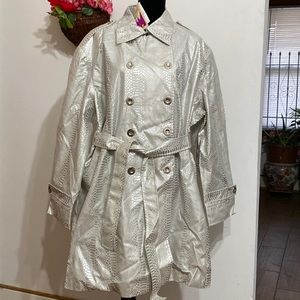 NIB ORIGINAL ANTTHONY Coat 3Xsz snake silver patterned fully lined